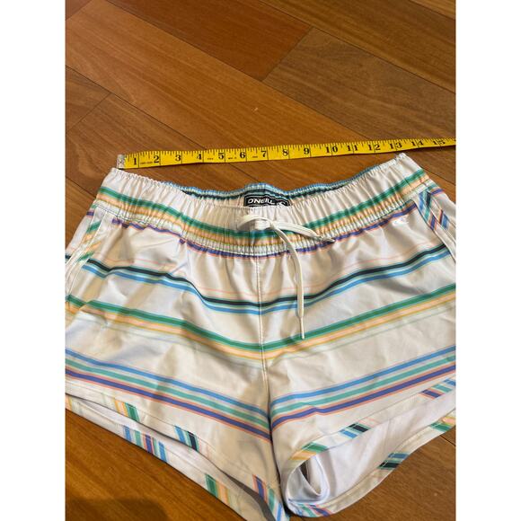 Oneill Ladie's Striped Short Hyperfreak Shorts - Picture 2 of 6